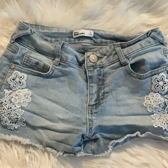 Epic Threads Light Blue Denim Shorts - Picture 1 of 6